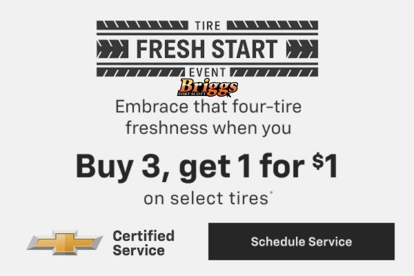 Buy 3 tires, get 1 for $1