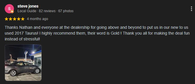 Briggs Chevrolet of Fort Scott - Google Review 2