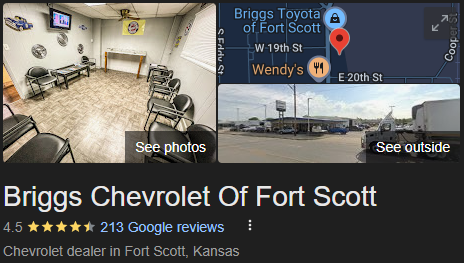 Briggs Chevrolet of Fort Scott - Recent Google Reviews